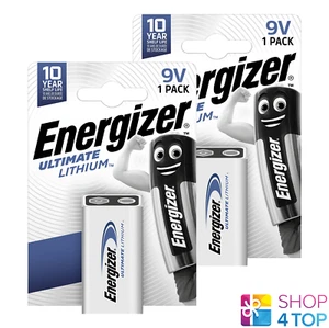 2 ENERGIZER 9V ULTIMATE LITHIUM BATTERIEN L522 9B E BLOCK EXP 2033 NEU - Bild 1 von 2