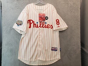 2009 Phillies Shane Victorino #8 World Series Jersey Men’s 50 XL NWT Majestic - Picture 1 of 19