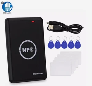RFID Kopierer Kopierer 125KHz Schlüsselanhänger NFC Smart Card Reader Schreiber 13,56MHz HH - Bild 1 von 2