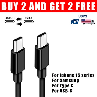 USB C to USB C Cable Fast Charger Cord For Samsung S24 S23 S22 S21 Note 20 Fold - Image 1 of 4