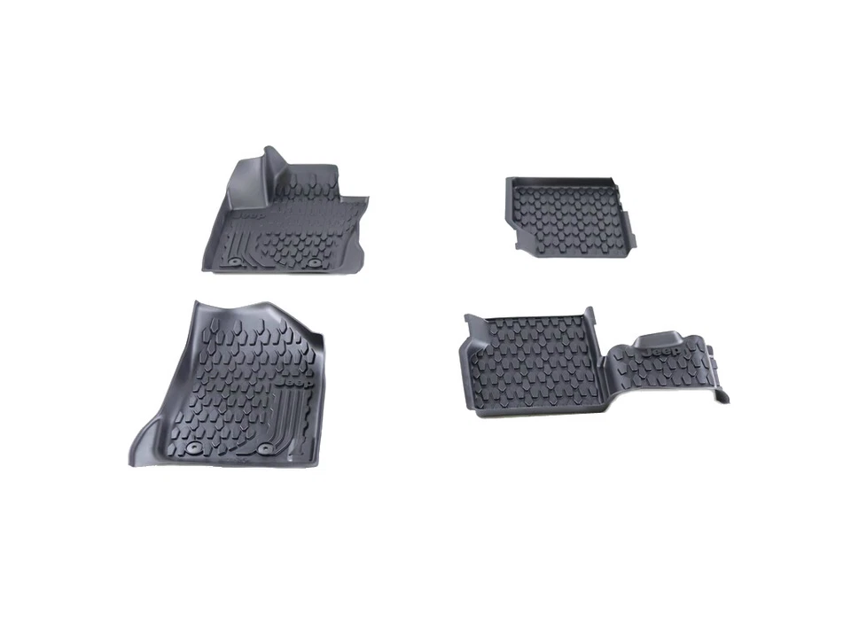 Juego de 4 alfombrillas de goma negras originales OEM Mopar para Jeep Compas 2017-2021 Foto 1 de 1