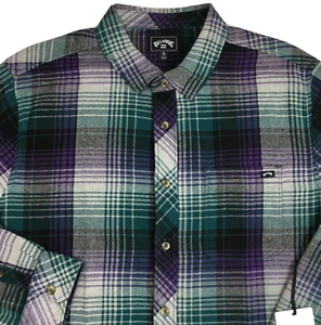 Herren Billabong Core Fit Stretch Flanell Hemd M Medium Wave Washed NEU L/S SCHÖN - Bild 1 von 6