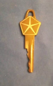 Vintage Dodge Chrysler Double Sided Crest Star Precut Cut Used Key Free Shipping - Picture 1 of 2