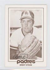 1977 San Diego Padres Schedule Cards Brent Strom (Type I)