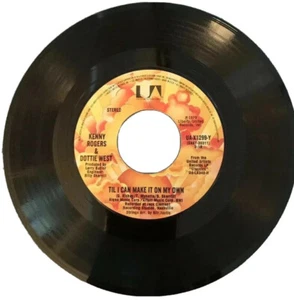 45 RPM KENNY ROGERS DOTTIE WEST MIDNIGHT FLYER 1979 VINYL SINGLE NASHVILLE - Imagen 1 de 2