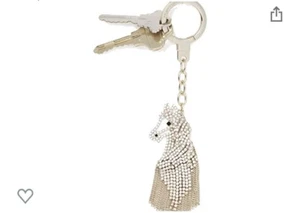 $79 Kate Spade rhinestone horse key ring FOB A52 - Picture 1 of 7