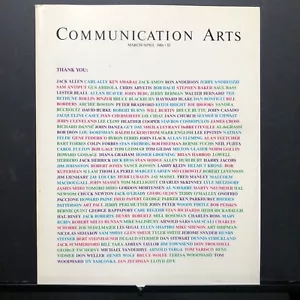 Communication Arts Magazine Graphic Art #167 Vol 26, No 1 March April 1984 - Imagen 1 de 4