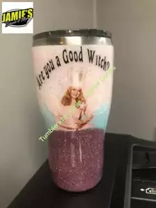 Bicchiere strega cattiva Good Witch - bicchiere glitter - bicchiere glitter - fatto su ordinazione - Foto 1 di 2