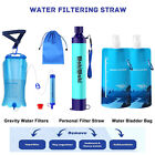 Survival Water Filter Straw3L Gravity Water Bag Outdoor Camping Hiking Emergency