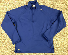 Adidas Pullover Mens XXL Blue Quarter Zip Running Golf Shirt Running Gym Reflect
