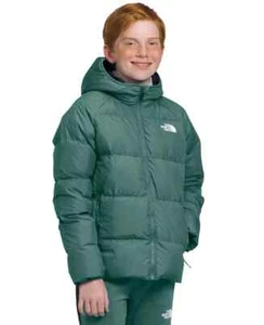 The North Face North Puffer Jacket Boys XS (6) Green 600-Down Reversible ERK1897 - Picture 1 of 12