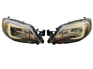 Black LED DRL Day Time Projector Head Lights for Subaru MY08-14 WRX STI XENON - Picture 1 of 11