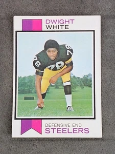 1973 Topps #140 Dwight White RC - Set Break - Pittsburgh Steelers - Foto 1 di 2