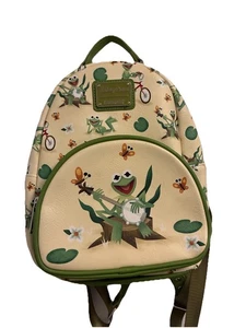 DISNEY PARKS KERMIT LOUNGEFLY MINI BACKPACK New Without Tags - Picture 1 of 6