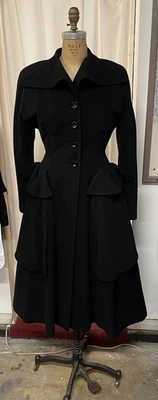 Gorgeous Vintage 40’s Wool Coat- Fitted Amazing Collar - Image 1 of 4