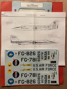 1/32 SUPERSCALE 32-40 : DECALS YF-104 F-104A STARFIGHTER LOCKHEED NASA USAF FIS - Imagen 1 de 1