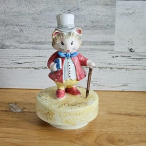 Vintage Schmid, liebenswürdiges Meerschweinchen, Spieluhr Beatrix Potter handbemalt funktioniert - Bild 1 von 4