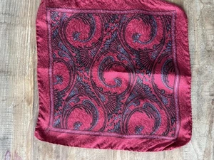 AKM rot Paisley Seide Einstecktuch Einstecktuch Seide Italien USA 12" - Bild 1 von 12