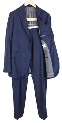 SUITSUPPLY La Spalla Men's Suit UK44R Blue Wool 2Pc Lined Pleated Classic Look - Image 1 of 4