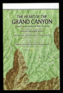 1978-7 July HEART OF THE GRAND CANYON AZ Arizona National Geographic Map (367) - Picture 1 of 4