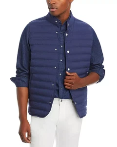 Peter Millar Crown Crafted Regent Vest Men's M Navy Side Pockets Snap Closure - Picture 1 of 14