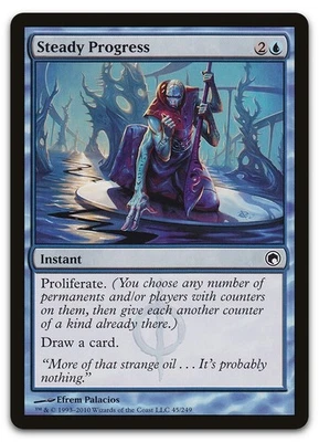 Steady Progress #45 (LP) Scars of Mirrodin SOM Magic MTG - Image 1 of 2