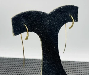 Georg Jensen Pendientes Largos De Alambre Elegantes De Oro Amarillo De 18k - Imagen 1 de 9