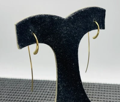 Brincos longos de ouro amarelo 18k com fio elegante Georg Jensen - Imagem 1 de 4