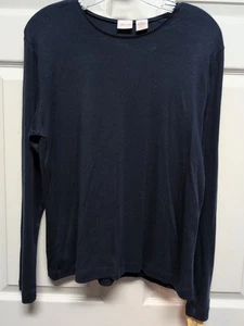 Top Cherokee Mujer Vintage Talla XL Azul Mangas Largas Nuevo con Etiquetas  - Imagen 1 de 3