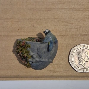 Miniature 1/12 Scale Blue Tit Bird  Nest   CF07 - Picture 1 of 4