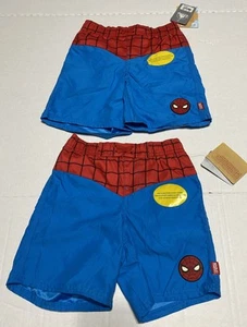 Boys Disney 100 Swim Trunks Shorts Print Reveal 5 / 6 SpiderMan Marvel Twins - Picture 1 of 7