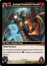 WOW WARCRAFT TCG SCOURGEWAR RARE : TWILIGHT VANQUISHER KNOLAN X 4