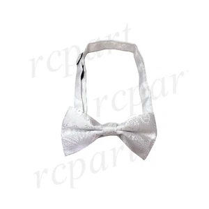 New KID'S BOY'S Polyester paisley Pre-tied Bow tie White formal wedding party - Picture 1 of 2