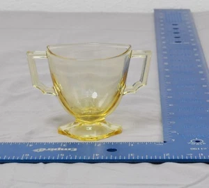 Mini azucarero Fostoria Mayfair topacio amarillo 21/2" - Imagen 1 de 7