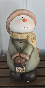 Vintage Tii handgefertigte Schneemann X4167 Haltelampe 8 Zoll hoch - Bild 1 von 8