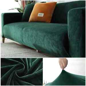 Velvet Sofa Cover Living Room Protector Case Adjustable Slipcover 1/2/3/4 Seat