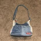 VTG Y2k Mudd Bagz Two Tone Blue Jean Denim Shoulder Bag/Purse Adjust Strap