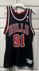 Vintage Champion Dennis Rodman Chicago Bulls Jersey Black Size 44