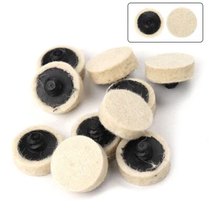 10Pcs 25mm Roll Lock Wool Felt Polishing Wheel Buffing Pads For Rotary Tool - Picture 1 of 8