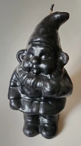 New! Unusual Large Black Gnome Wax Candle 10" Tall Unmarked - Picture 1 of 3