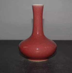 Fine Collectable Art Hand Painting Red Glaze Porcelain Shang Vase - Picture 1 of 6