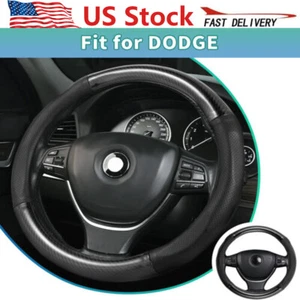 For Dodge RAM Carbon Fiber Steering Wheel Cover Breathable Anti-slip Accessories - Picture 1 of 16