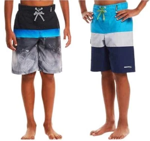 NEW! BOYS 2 PACK GERRY STRETCH BOXER LINED UPF 50+ SWIM TRUNKS! VARIETY SZ/CLORS - Picture 1 of 4