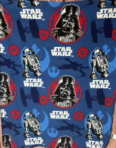 STAR WARS KINDER BLAU/MEHRFARBIG FLEECE DECKE/ÜBERWURF GRÖSSE 3X4 - Bild 1 von 3