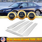6pcs Pillar Post for 2008~2012 Honda Accord Door Window Trim Cover Panel Strips