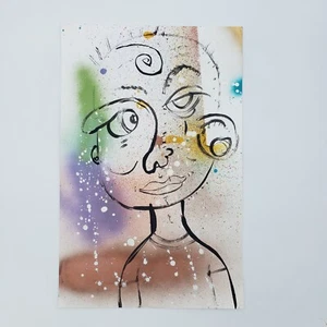 Original Outsider Art Acrylic Painting on paper by NYC graffiti artist BRUHSERKO - Picture 1 of 9