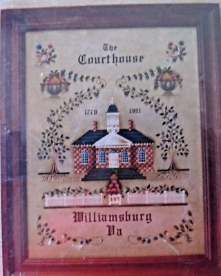 BETTY CAITHNESS 1991 WILLIAMSBURG COURTHOUSE HERITAGE PAINTING PATTERN  - Image 1 of 2
