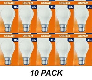 10 x 40W Incandescent Light Globes Bulbs B22 Bayonet Warm White Dimmable Pearl - Picture 1 of 2