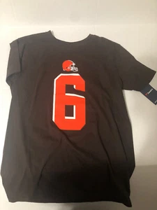 Mens Cleveland Browns T-Shirt, Number 6 Mayfield, Size Med, Fanatics, NWT - Picture 1 of 2