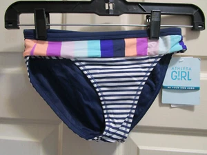 ATHLETA GIRL MAKE WAVES REVERSIBLE BIKINI SWIMSUIT BOTTOMS SIZE 8-10/ MEDIUM NEW - Picture 1 of 1